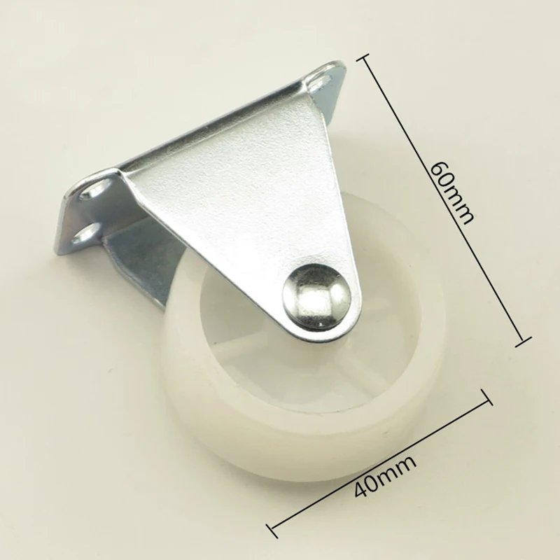 4PCS White 1.5'' Nylon Rigid Casters Furniture Wheelchair Sofa Wheels Small Counter Oriented Caster For Hardware Equipments |