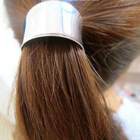 1pc 2020 fashion punk hair with gold silver plated elastic banded banded ponytail holders girl hair ornament gifts
