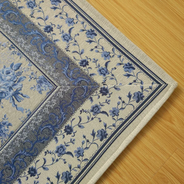 Детские блестящие ковер с фарфоровым узором синий и белый ковры классический Ресторан коврик для спальни диван коврики гостиная