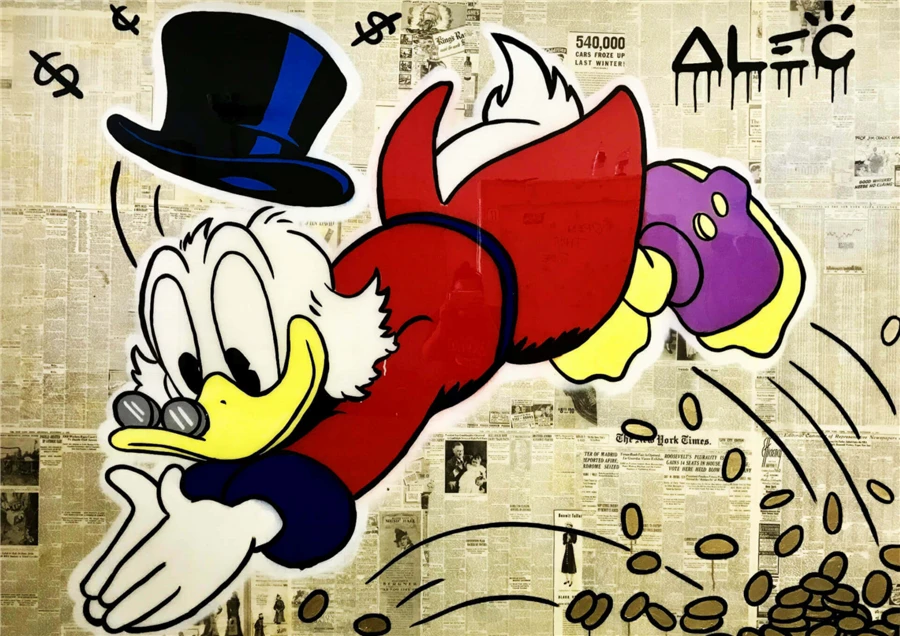Alec Monopolys scrooge HD настенный холст с печатью постера живопись декоративная картина