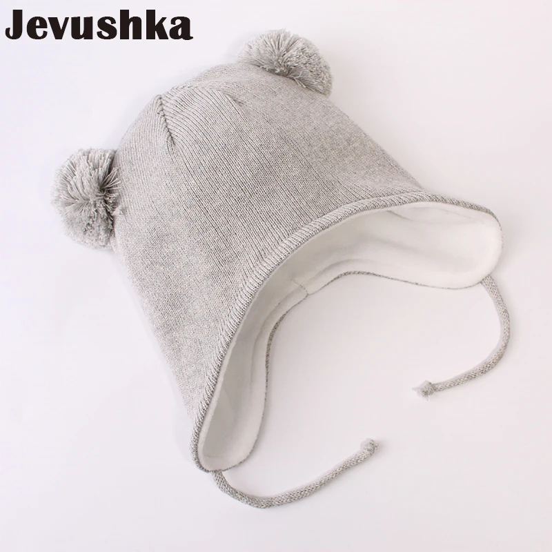 Детская вязаная шапка с помпоном для мальчиков и девочек фотосессии HT051 | одежда