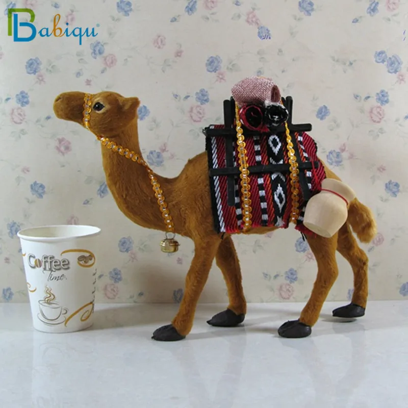 Babiqu 1pc Simulation Animal Toy Plush Stuffed Camel Doll Home Decoration Props Ornaments Gifts Collectible Boys Girls Gifts