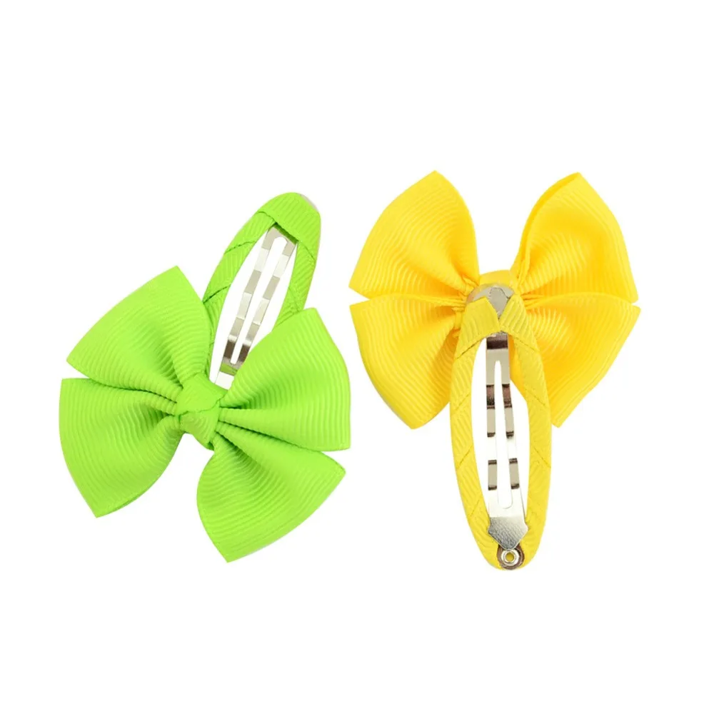 10pcs Bowknot Cute Baby Hair Accessories Solid Color Girl Hairpins Clips Headwear Children Barrettes Gift | Детская одежда и обувь