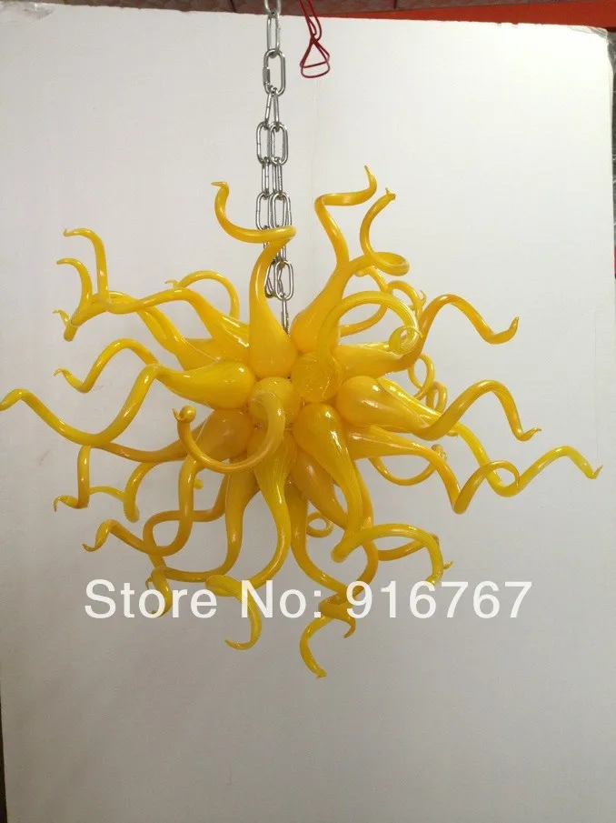C87-Free Shipping Hanging Mini Contemporary Yellow Chandelier | Лампы и освещение