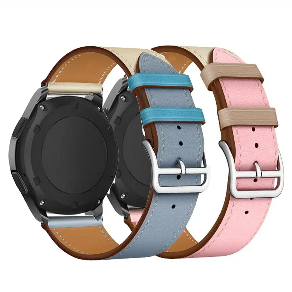 Кожаный ремешок для Samsung Gear S3 s2 sport Classic Forntier galaxy Watch 42 мм 46 22 20 huami amazfit bip huawei gt 2 |