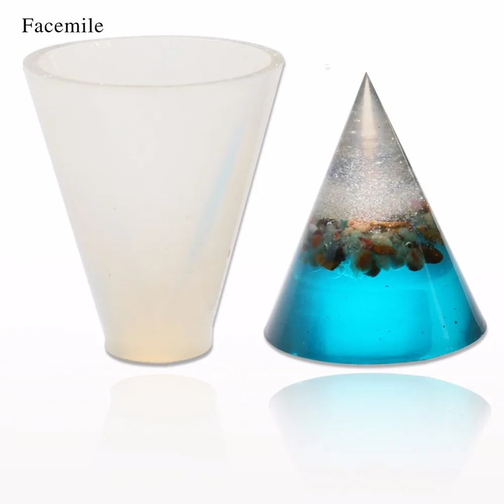 Facemile силиконовые формы DIY кулон ювелирные изделия смолы литья пирамиды ремесло
