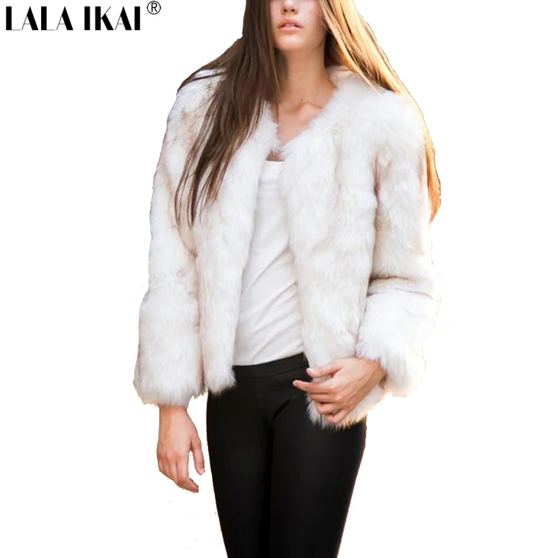 Для женщин зимние Искусственный мех пальто Мода Фокс Меховая куртка Роскошные