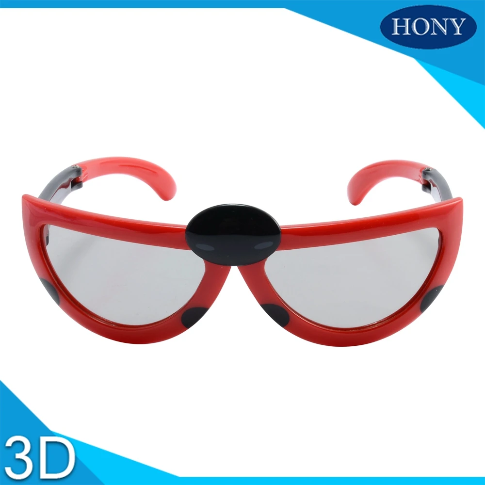4 шт. в упаковке, детские складные 3D очки для LG 3D телевизоров, Детские пассивные круглые поляризованные настоящие 3D очки D