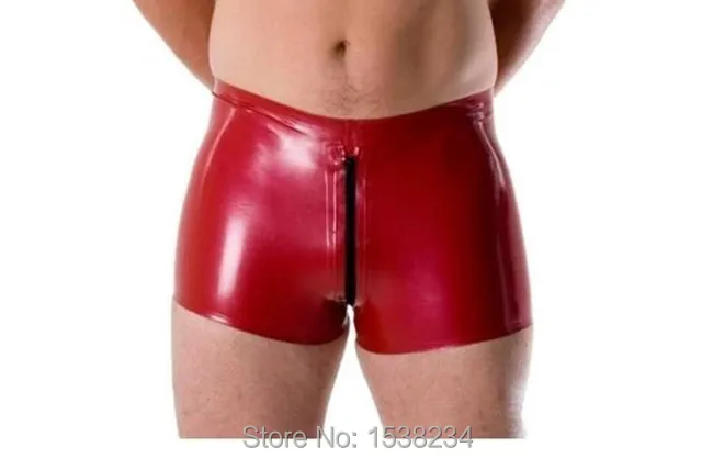 Мужское латексное резиновое нижнее белье с застежкой-молнией |