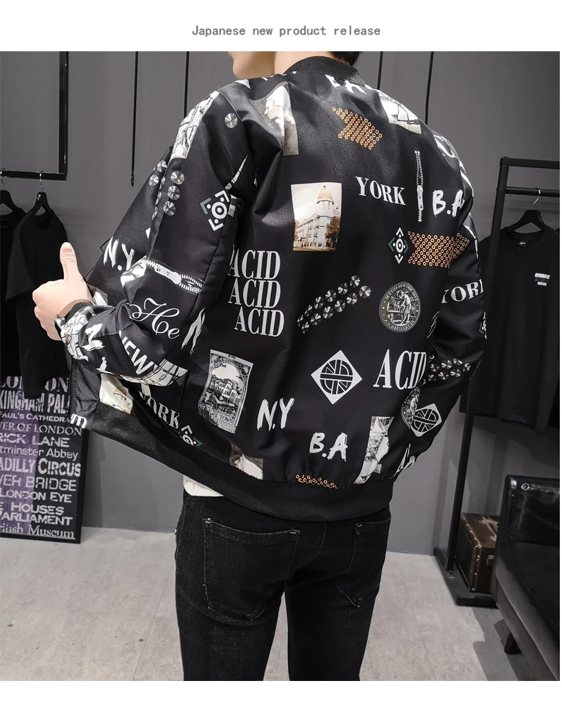 Уличная куртка Chaqueta Hombre, куртка в стиле хип-хоп, мужская приталенная куртка пилот, куртка-бомбер, мужские пальто со стоячим воротником, мужская одежда