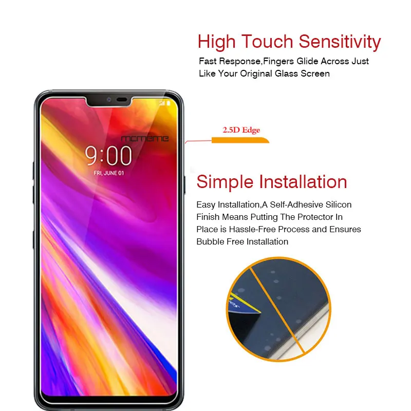 Для LG G7 thinQ закаленное стекло 9H 2.5D тонкая защитная пленка Взрывозащищенная для