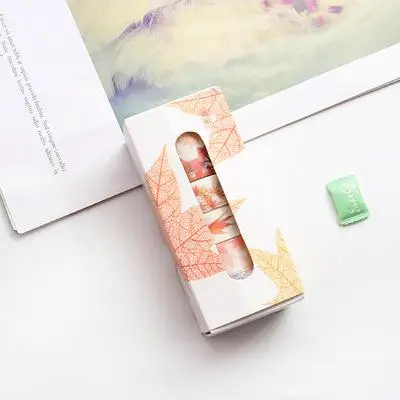 5 шт./кор. красивый цветок васи лента Diy украшения Скрапбукинг планировщик Маскировочная лента клейкая лента канцелярские принадлежности для наклеек - Цвет: 6