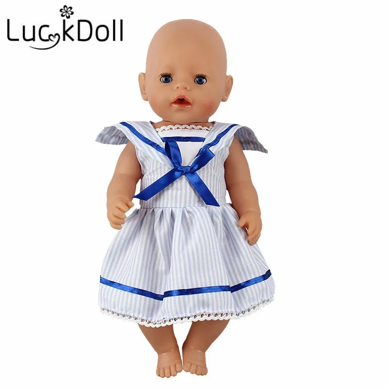 LUCKDOLL 5 стилей ТРАПЕЦИЕВИДНОЕ ПЛАТЬЕ размер 18 дюймов американский 43 см Детская