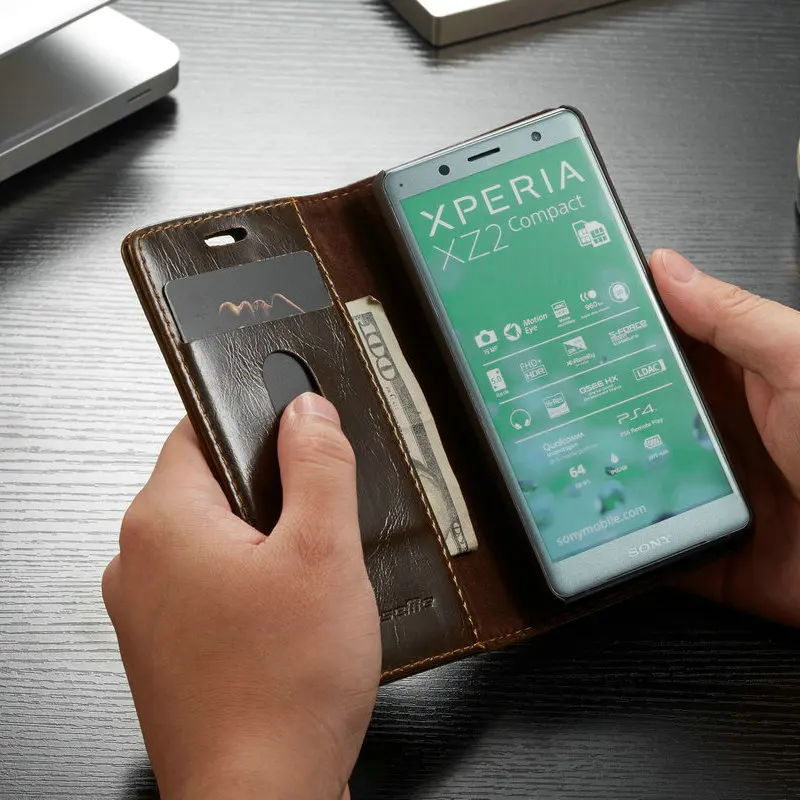 Роскошный кожаный чехол для sony Xperia XZ2 компактный 5 0 дюймовый корпус XZ2Mini Флип