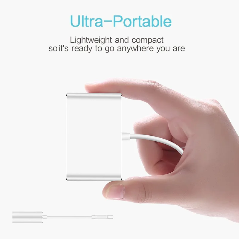JKING Тип usb C в HDMI адаптер VGA мужчин и женщин Тип-C преобразователь Аудио-видео кабель