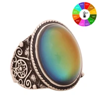 mojo vintage bohemia retro color change mood jewelry emotion feeling changeable temperature control ring for women mj rs004