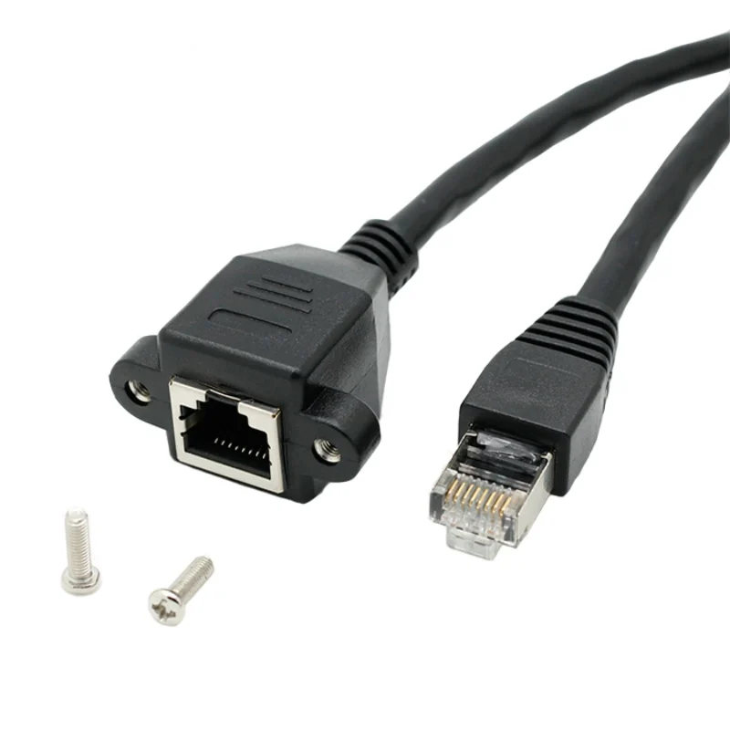 10 шт./лот KEFU винт Панель Крепление RJ45 CAT 6 папа к женскому Ethernet LAN Сетевой