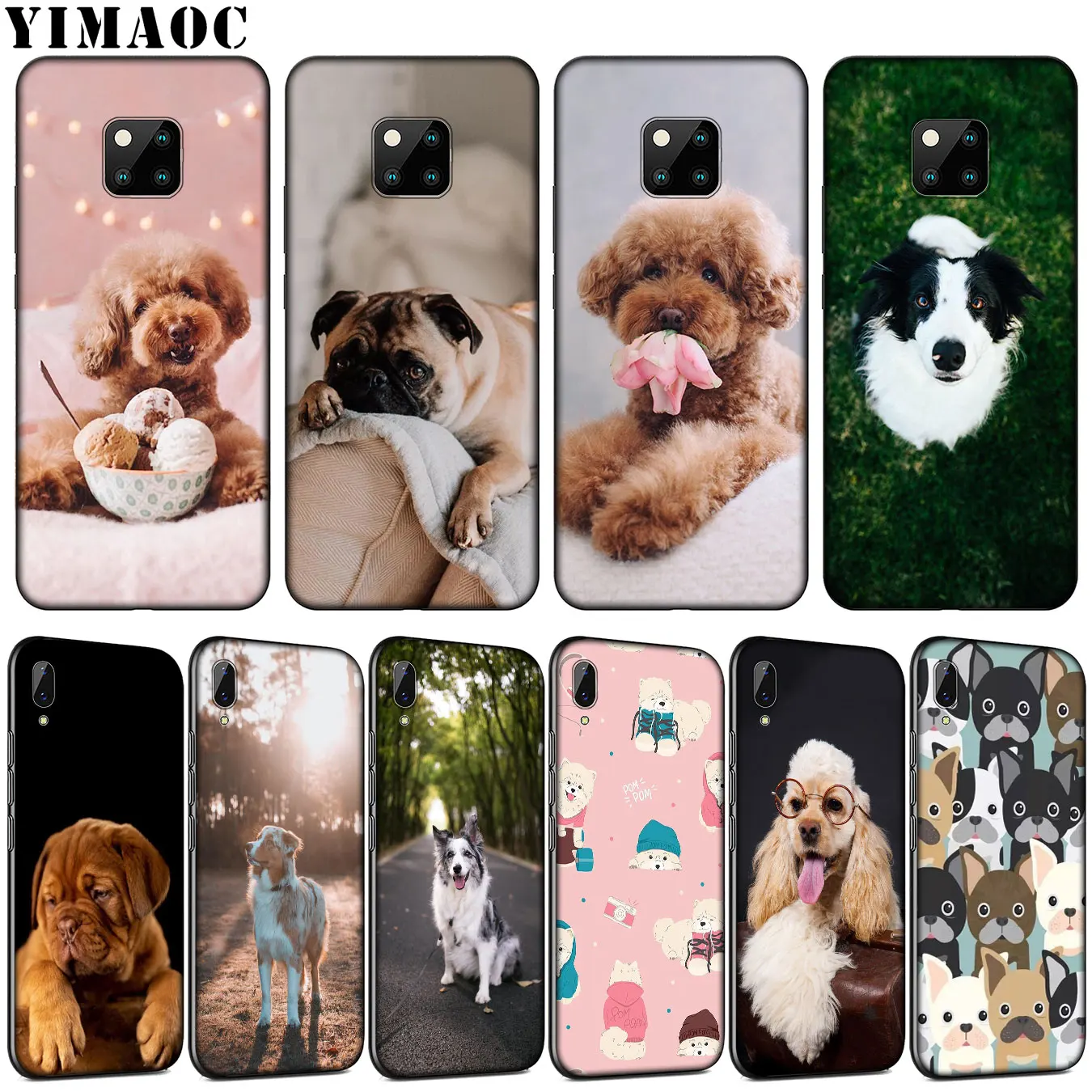 Мягкий чехол для телефона YIMAOC с изображением пуделя из мультфильма аниме Huawei Mate 30