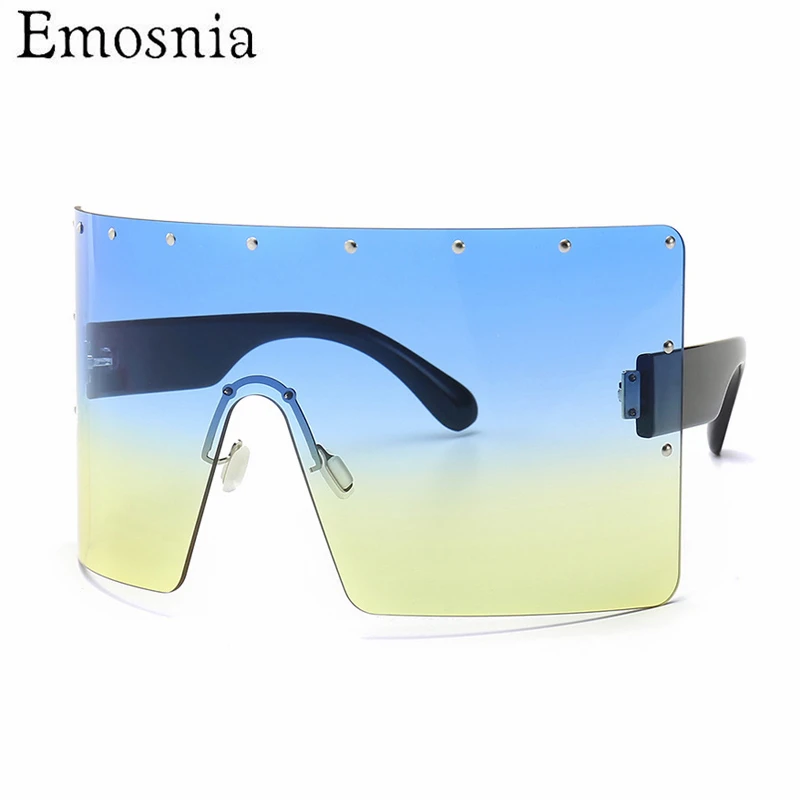 Женские и мужские солнцезащитные очки большие Непродуваемые цельные в большой