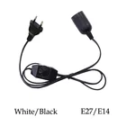 1,8 м ЕС Диммер шнур питания кабель E27 цоколы лампы круглая вилка с переключателем провода для люстры E14 держатель лампы 220 В 110 В