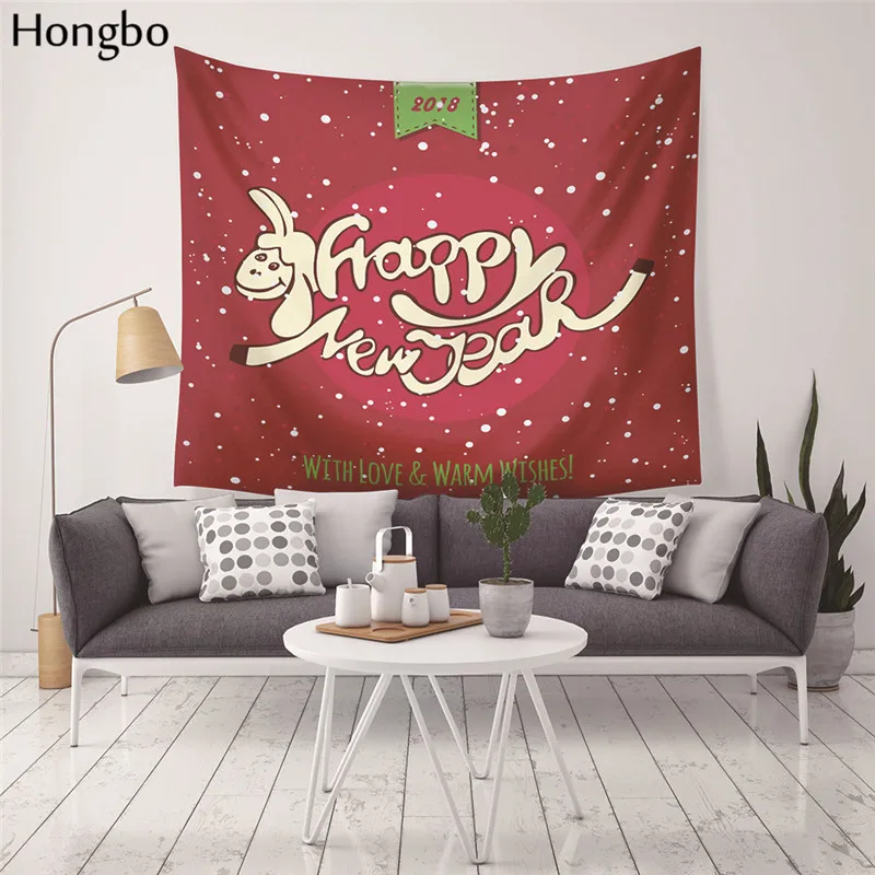 Хунбо настенный гобелен с изображением рождественского лося всюду ковёр Новый