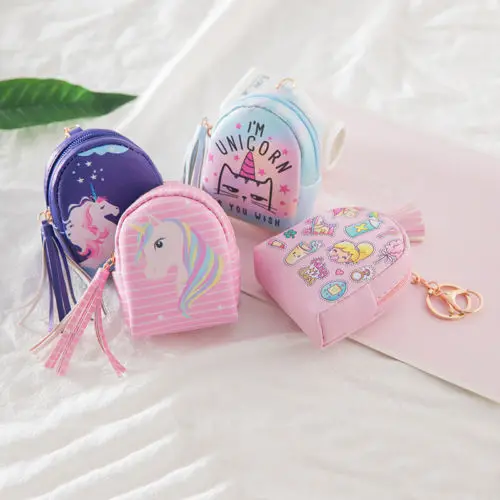 Женская Мини Кошелек для монет с цветочным рисунком кисточками кошелек Чехол
