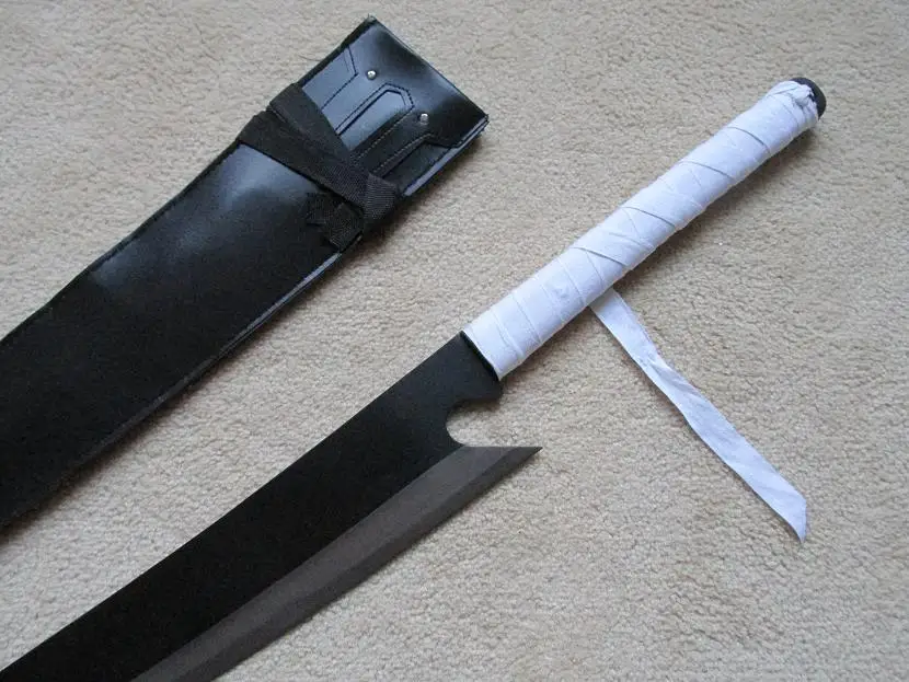 S3135 аниме Блич Ичиго Куросаки TENSA ZANGETSU меч ружье металлическое лезвие 40 7&quot|blade