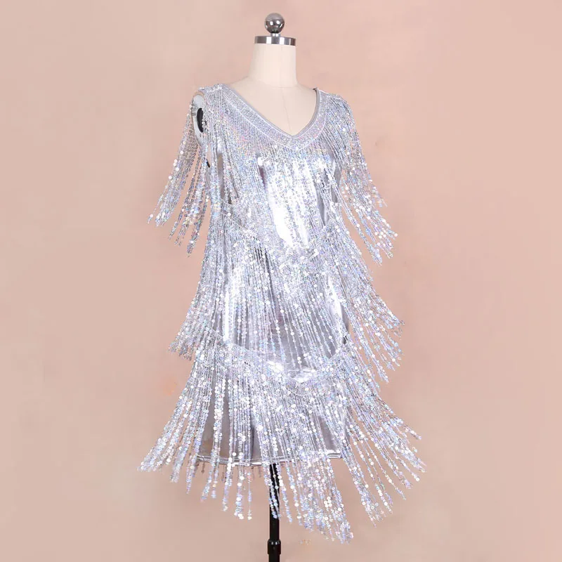 Женское платье для латиноамериканских танцев SexeMara винтажное с V образным вырезом