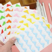 72 pcslot diy cute pure candy color corner kraft paper stickers for photo albums frame decoration scrapbooking