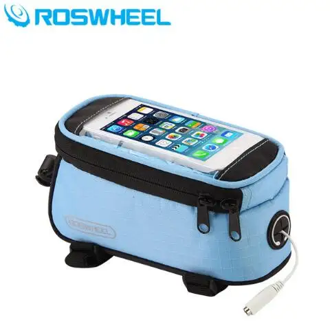 blue Roswheel велосипедная сумка передняя велосипедная сумка Pollice Gps Sacchetto Pacchetto Telefono Cellulare сенсорный экран непромокаемые нейлоновые сумки - Цвет: blue
