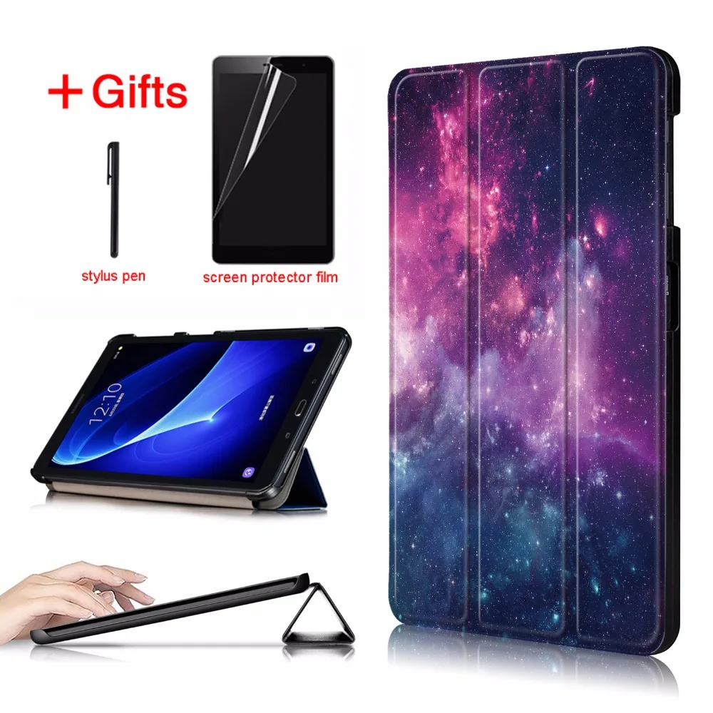 Трехслойный чехол подставка из искусственной кожи для Samsung Galaxy Tab A6 10 1 дюймов SM T580