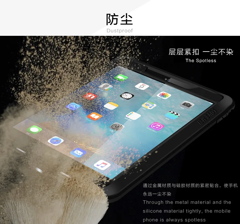 For iPad Pro 9.7&quot Case Love Mei Dirt / Snow Shockproof Rugged Tempered Gorilla Glass Metal Aluminum for Outdoor Sports | Компьютеры и