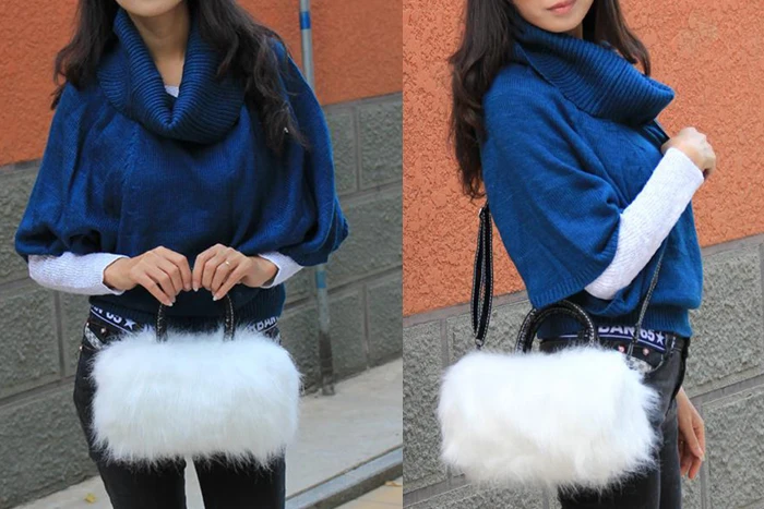 2019 bolsa feminina Модный корейский стиль PU кожа & Искусственная меховая сумка клатч