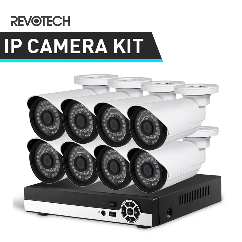 8CH 1080P IP камера система Комплект HD 8 каналов NVR шт Пуля Водонепроницаемый 1920x1080P 2.0MP