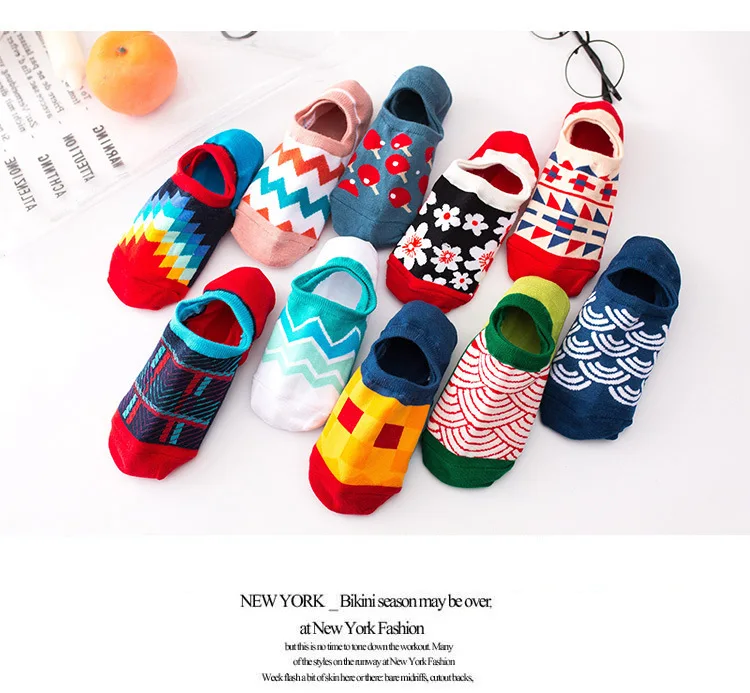 CHAOZHU chaussettes dete femmes hommes; 1 пара; calcetines felies; модные летние низкие милые Нескользящие носки; 10 цветов