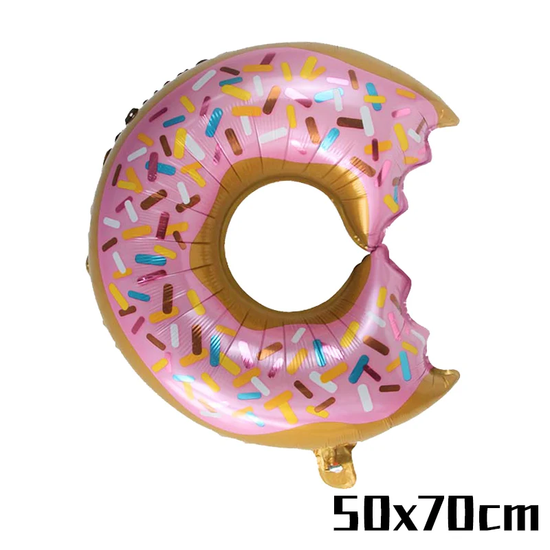 Big Donut Balloon MEIDDING 8 шт. одноразовая посуда бумажные тарелки Свадебные украшения пончик вечерние тема, детский душ 1 день рождения принадлежности - Цвет: Big Donut Balloon