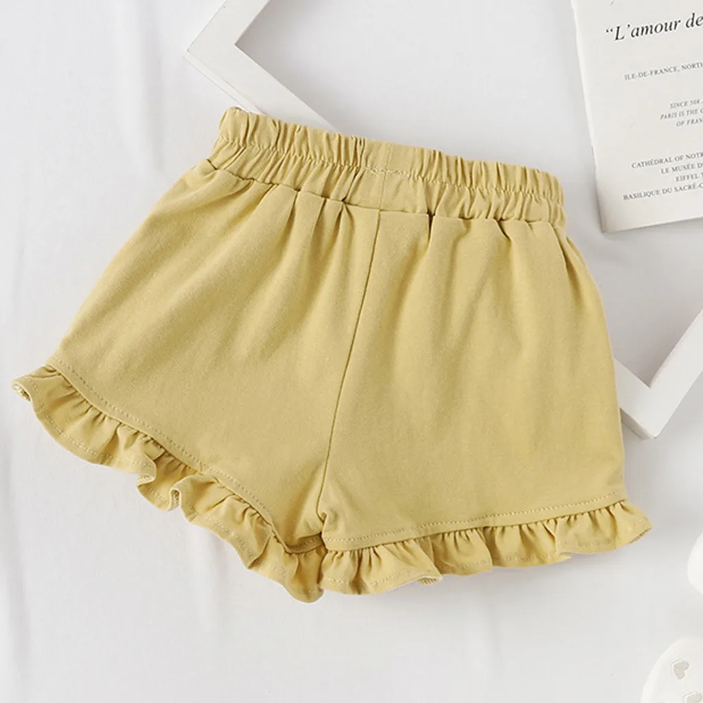New Summer Girl Shorts Kids Skirts Shorts Ruffles Bowknot strawberry Children Shorts Fashion Girls Clothing
