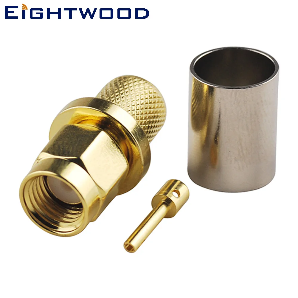 

Eightwood 5PCS RP-SMA Plug Female RF Coaxial Connector Adapter Crimp RG6 Cable for Antenna Telecom Base stations PC/LAN