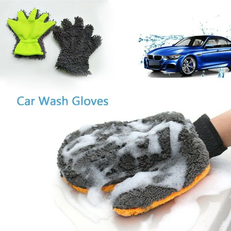 1 шт. 5 пальцев синель кораллового насекомого моющие перчатки кухонные