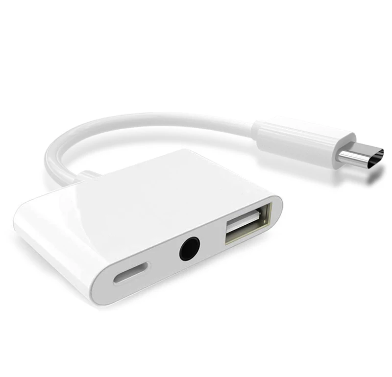 USB 2,0 OTG Аудио зарядный адаптер Тип C до 3,5 мм наушники гарнитура для USB диск Мышь Клавиатура для iPAD Pro samsung S8 S9 S10
