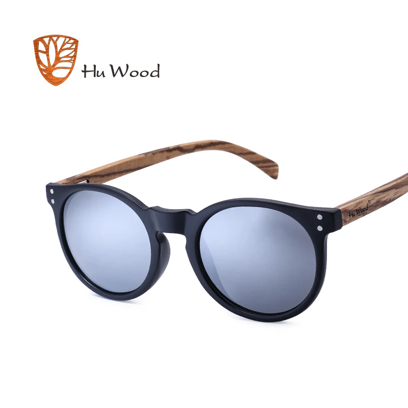 Hu Wood, брендовые, дизайнерские, модные, унисекс, солнцезащитные очки, поляризационные, зеркальное покрытие, солнцезащитные очки, круглые, мужские, очки для мужчин/женщин, GRS8003 - Цвет линз: C5