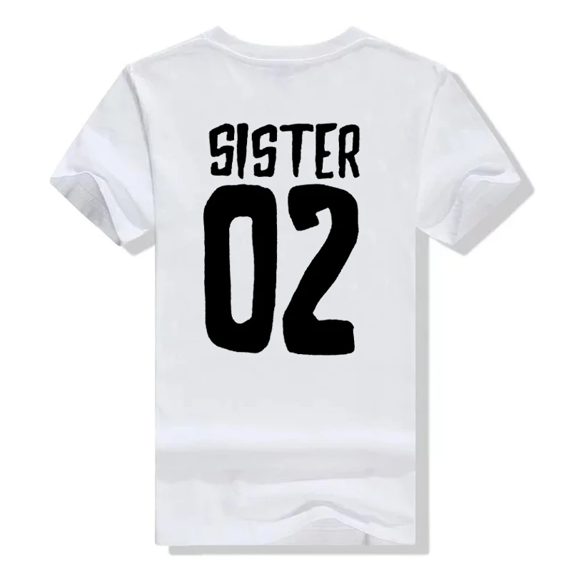 Женская модная летняя футболка SISTER 01 02 хлопковая с коротким рукавом для лучших