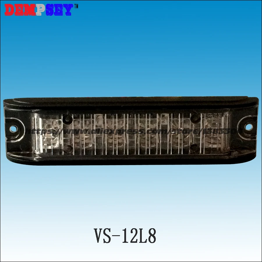 VS-12L8 Super-wide warning angle, 6*3W LED,LED surface mount Strobe Warning Flashing Light,22 flash pattern,waterproof IP68