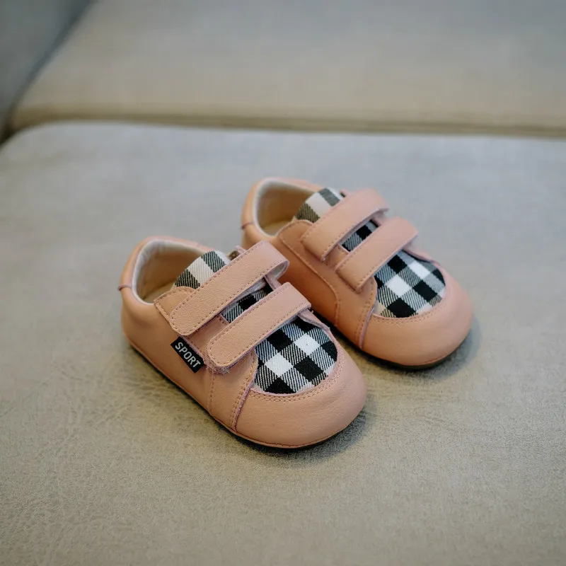 Super Soft Infant Walking Shoes 0-1 Years Old Baby Toddler Lattice Kids Hook Loop Leather Moccasins Boys 15-19 | Детская одежда и