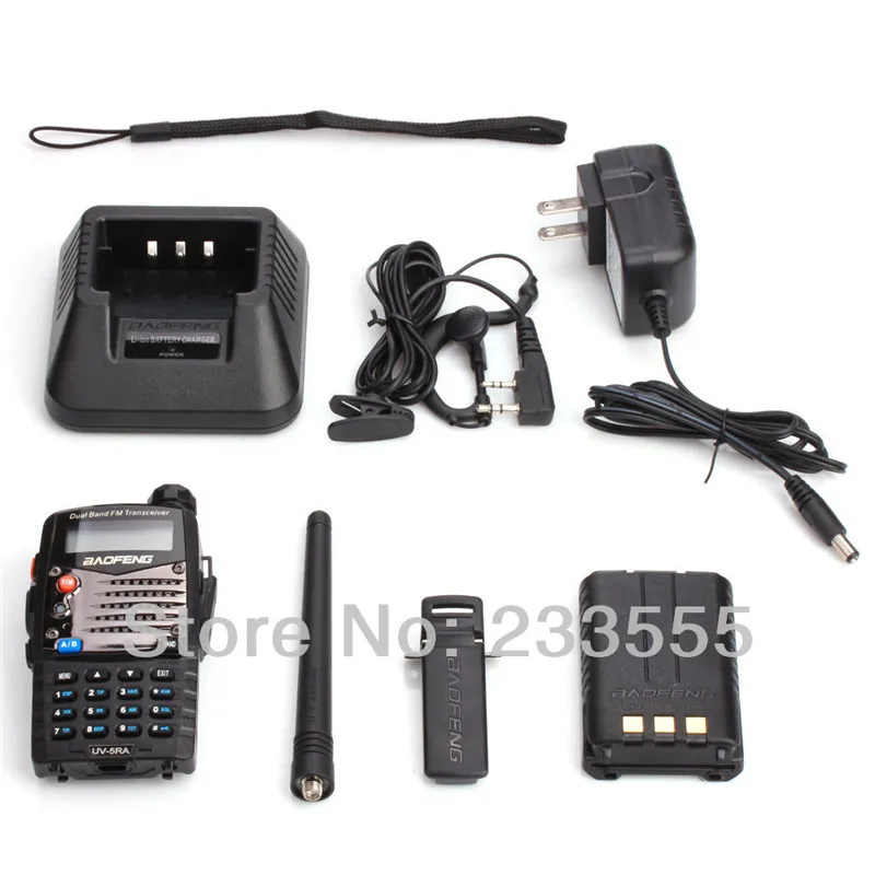 

2pcs NEW BaoFeng UV-5RA Radio Walkie Talkie VHF 136-174MHz/UHF 400-520MHz 128CH Dual-Band DTMF CTCSS FM Ham Two Way Radio