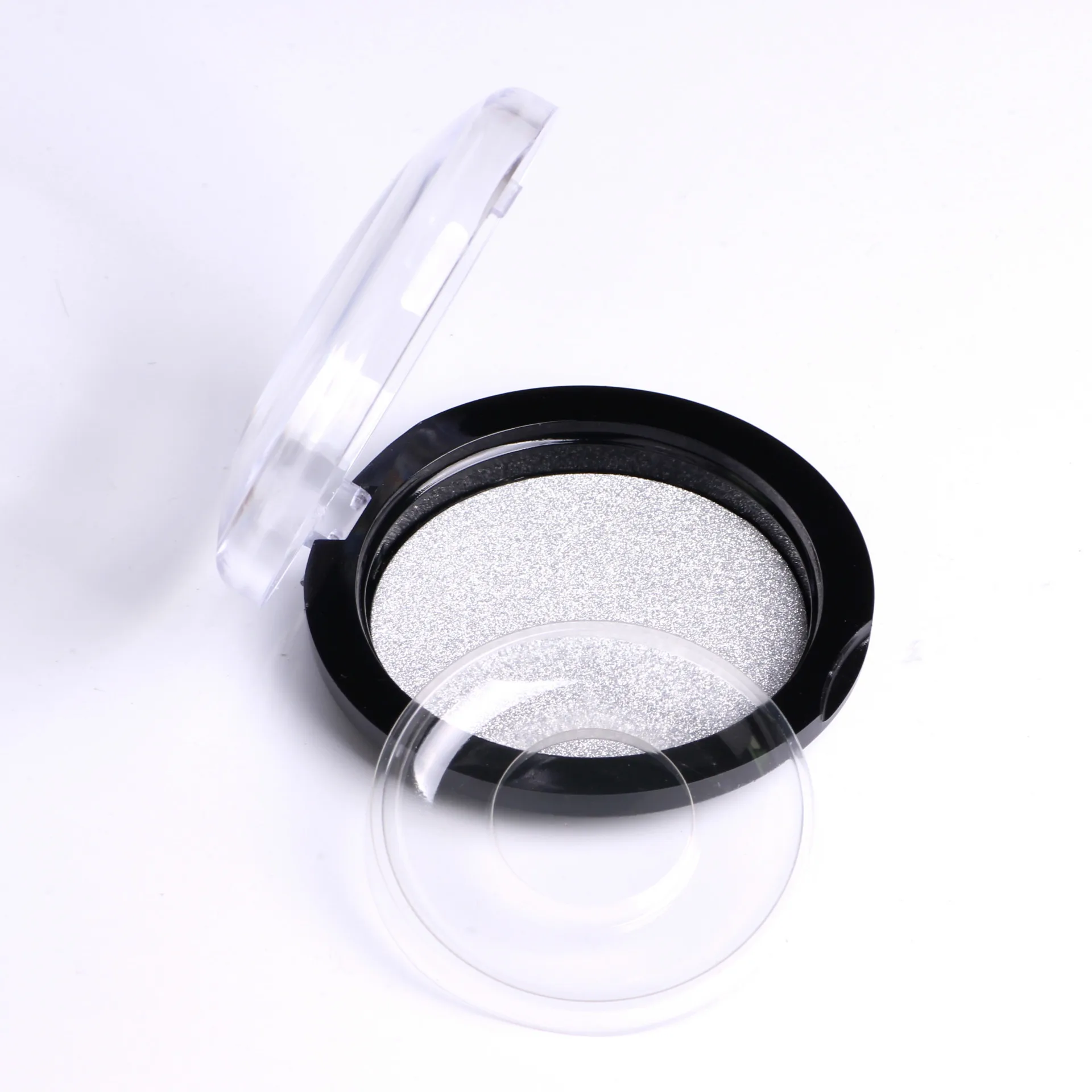 

1Pcs False Eyelash Round Box 100% Brand New High Quality Flash Silver Card Exquisite Magnetic Eyelash Packaging Case Storage Box