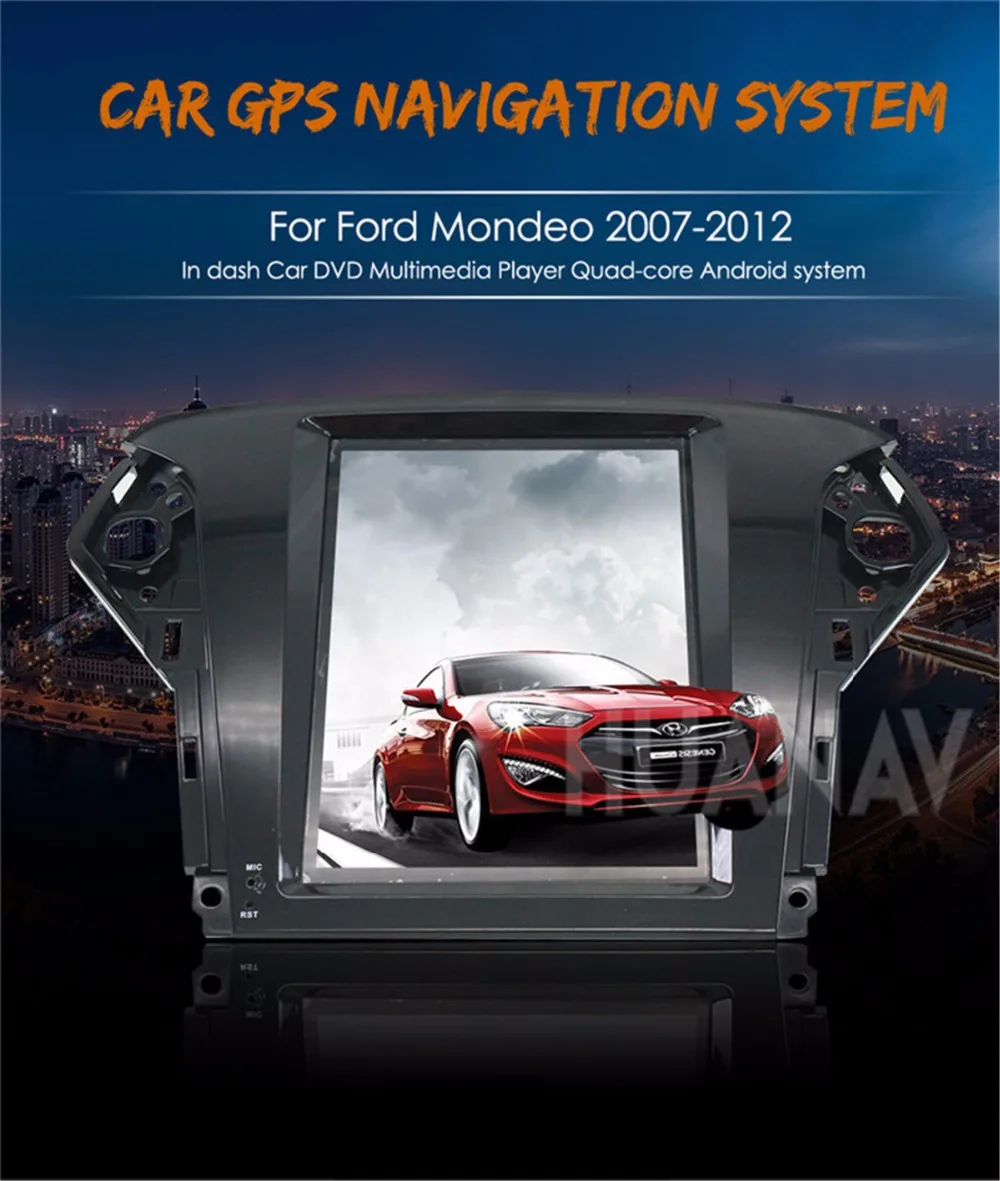 Мультимедийный автомобильный DVD плеер с большим экраном в стиле Tesla 10 4 GPS