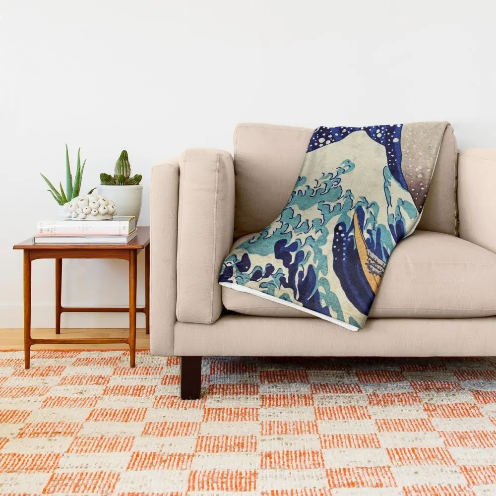 Katsushika Hokusai The Great Wave Off Kanagawa одеяло мягкое теплое Коралловое Флисовое зимнее