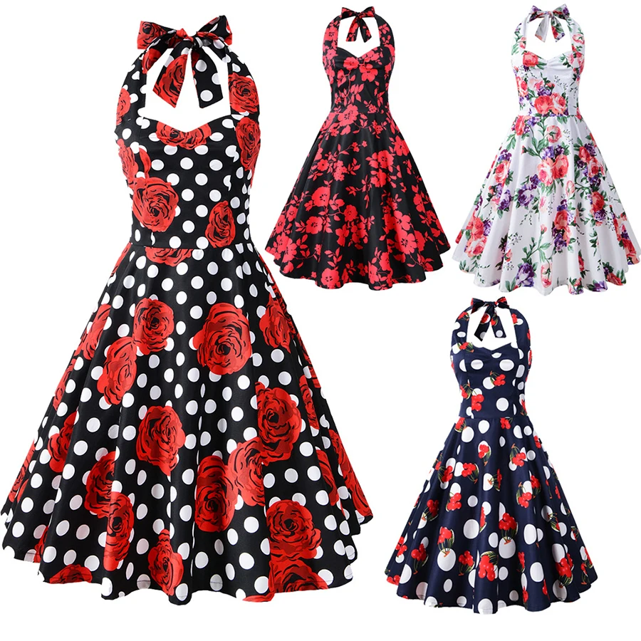 Новый Элегантный Холтер с цветочным принтом женское платье vestido de festa пикантная