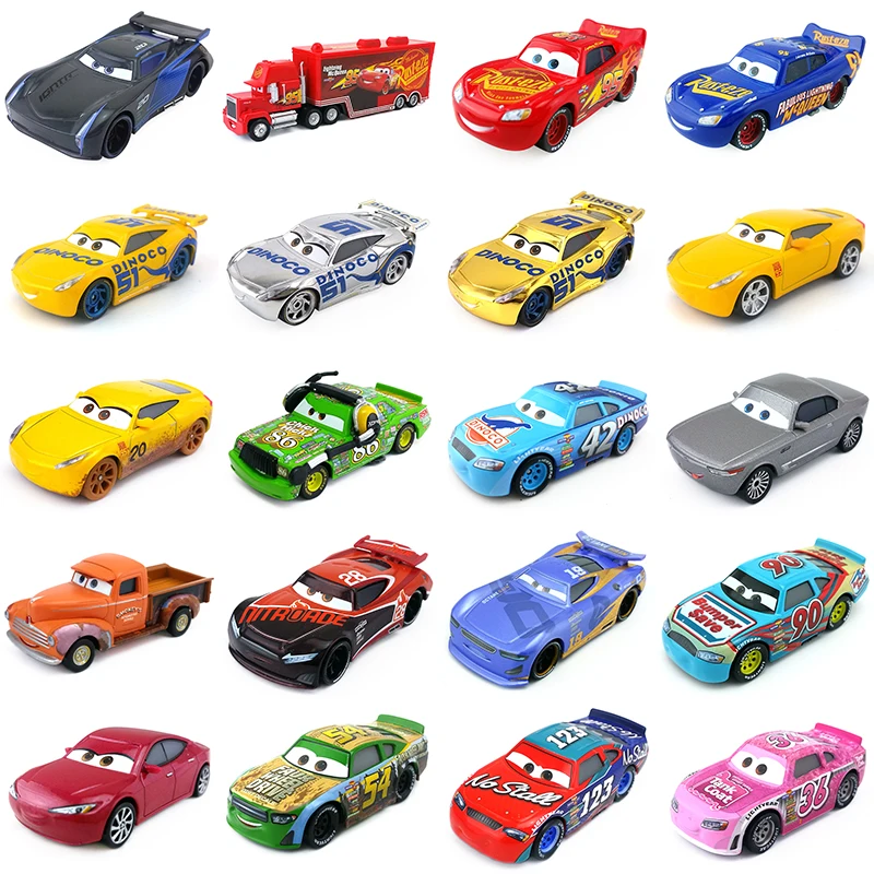 Disney Pixar Cars 3 Металлическая Автомобильная игрушка освещение McQueen Jackson Storm Golden Curz Mack